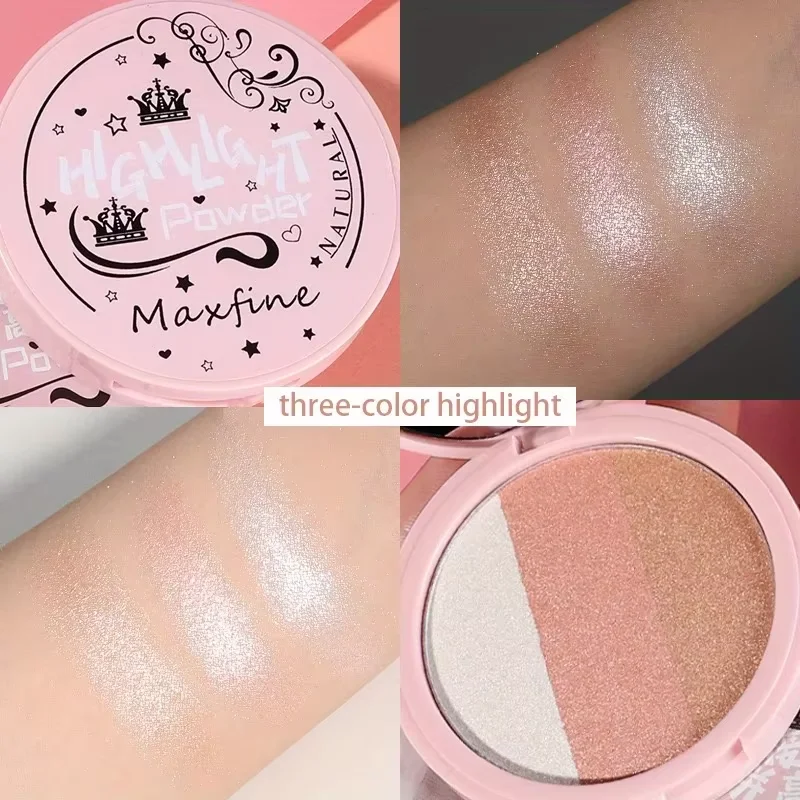 3 Colors Gray Trimming Palette Blush Palette Exquisite Matte Nose Shadow Eye Shadow Brightening Contour Trimming Palette