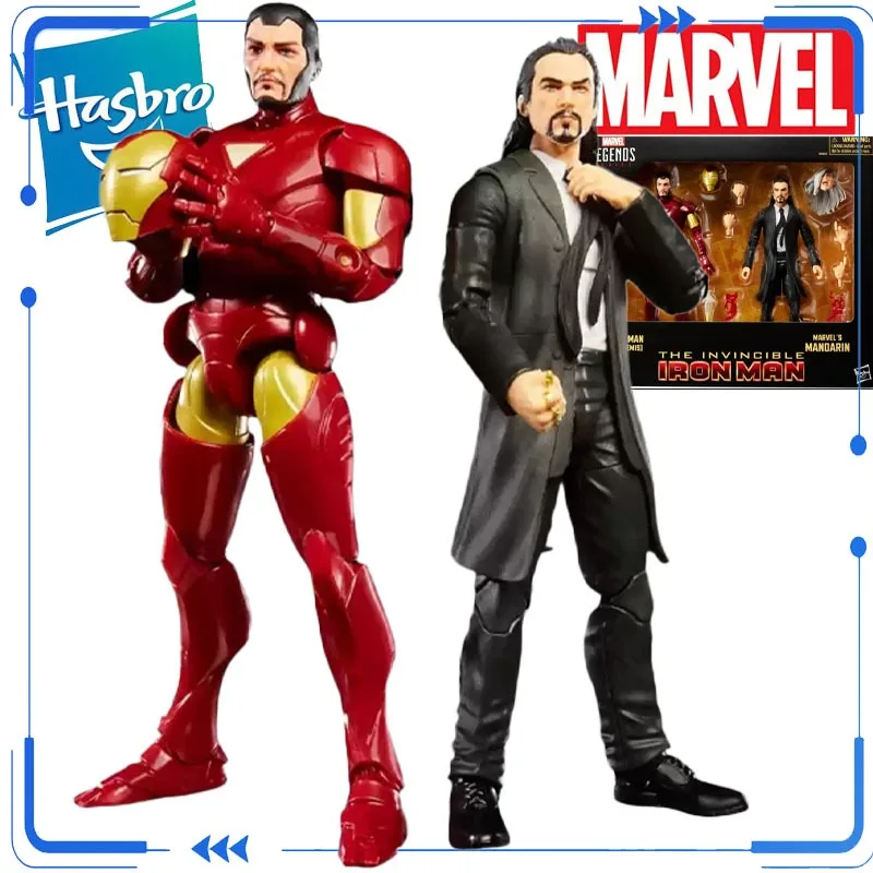 Figuras de acción originales de la serie Marvel Legends, Iron Man Extremis y el Mandarín de Marvel, paquete de 2 figuras de acción, modelo de juguete