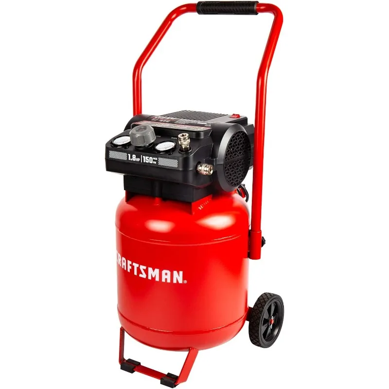 Craftsman Air Compressor, 10 Gallon Peak 1.8 Horsepower Oil-free Compressor, Max 150 PSI, Vertical Compressor Air Tools