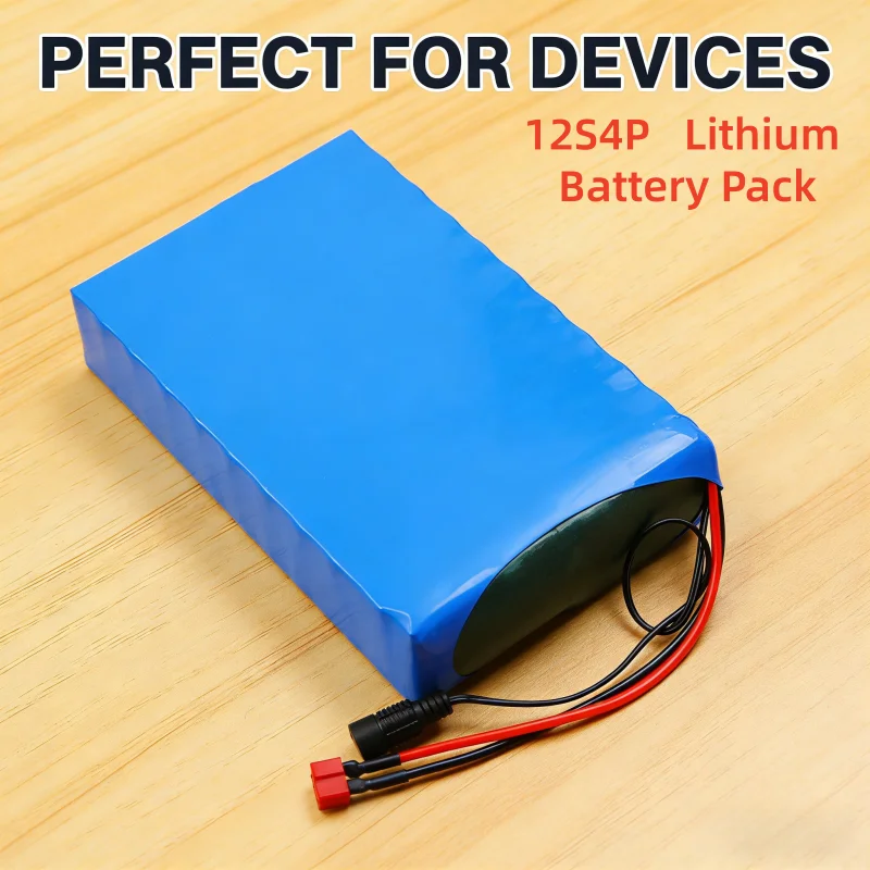 

Rechargeable 44.4V Lithium Battery 10Ah with BMS, High Power Pack for Adult Bicycle Skateboard Longboard Persistent power supply