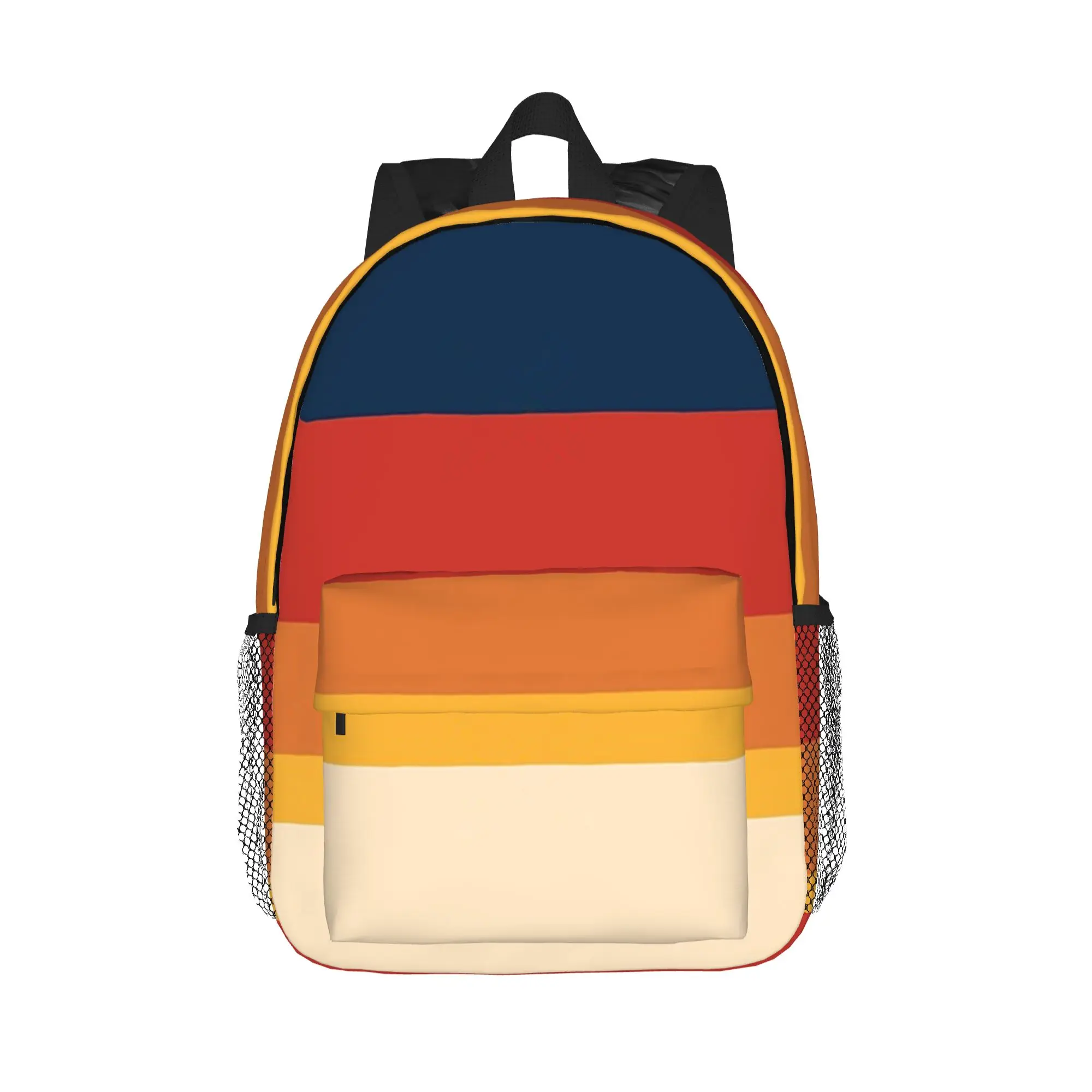 70s Vintage Stripes Retro Backpack Hot Sale Daypack Large Capacity Boys Girls BookBag Shoulder Bags for Men Women School Bag