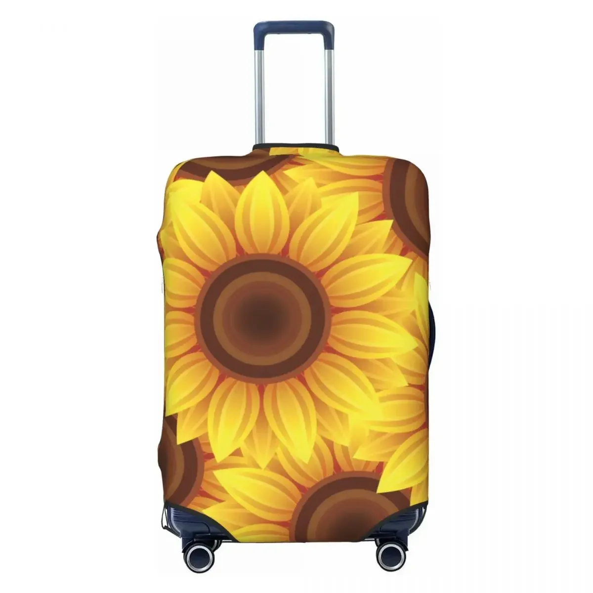 Sunflower Print Suitcase Cover Yellow Flowers Cruise Trip Protection Vacation Elastic Luggage Supplies