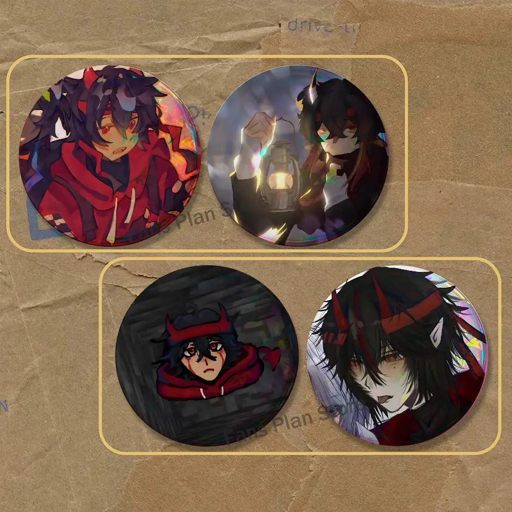 Game M-Mapicc Brooches For Backpack Accessories 25,32,44,58,75mm Round Enamel Pins 2-piece Set Cartoon Anime Badge