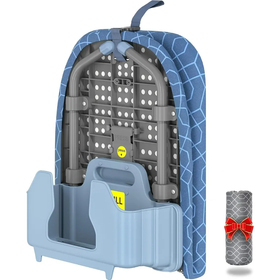 

Ironing Board Small with Iron Holder, Tabletop Small Iron Board with 2 Heat Resistant Ironing Covers, Portable Tabletop Ironing