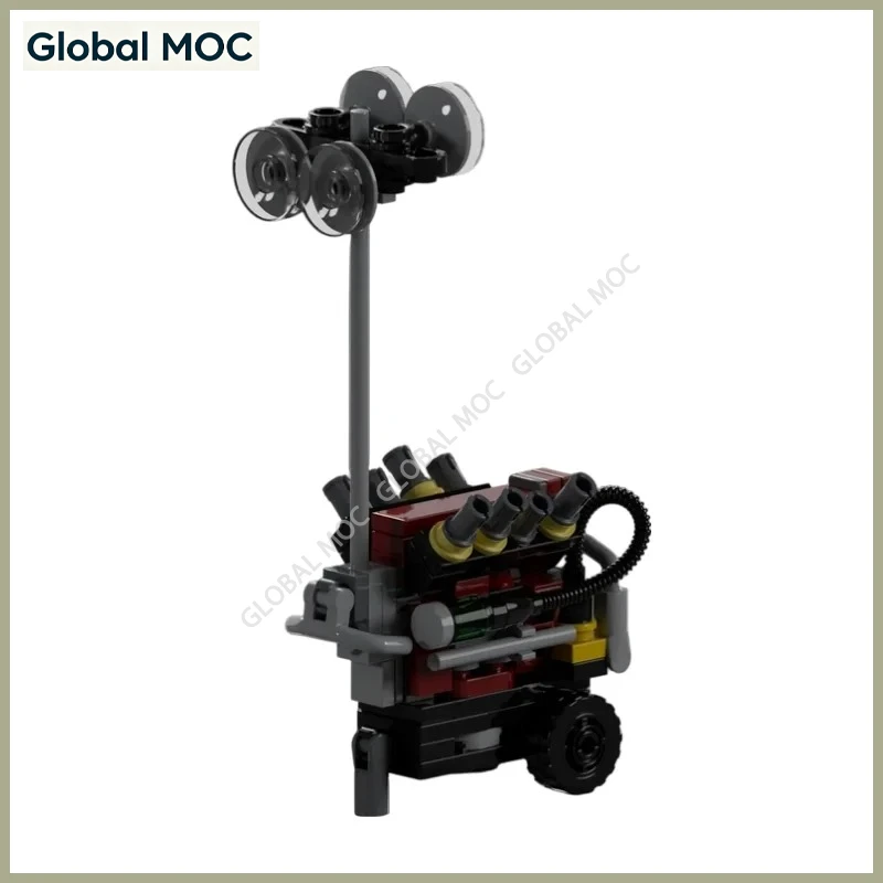 Horror Game Power Generator MOC Building Blocks Scary Gaming Scene Model DIY Assemble Brick Desktop Hobby Collection Toy