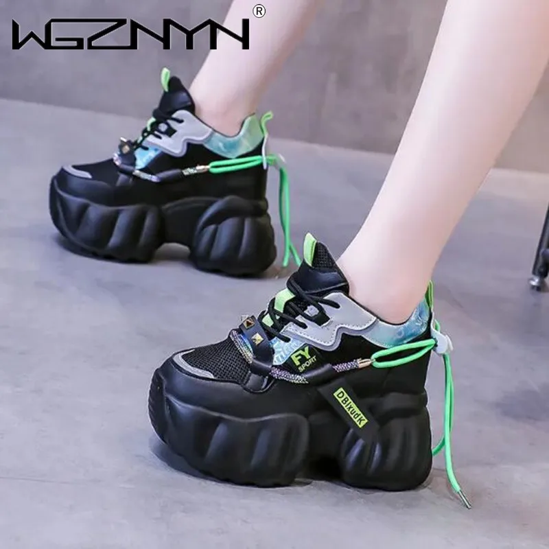 Platform Shoes Luxury Women's Sneakers Heightened Breathable Casual Shoes Designer Shoes for Women Fashion Thick-soled Sneakers