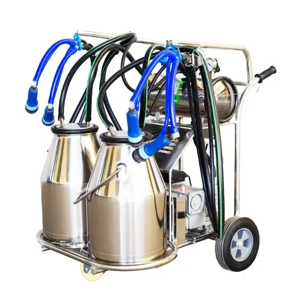 

single barrel double barrel piston small milking machine for cow and goat dairy farm