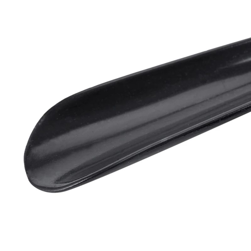 2X 18.5Inch Plastic Extra Long Handle Shoe Horn Shoehorn Flexible Easy Sturdy Slip Aid, Black