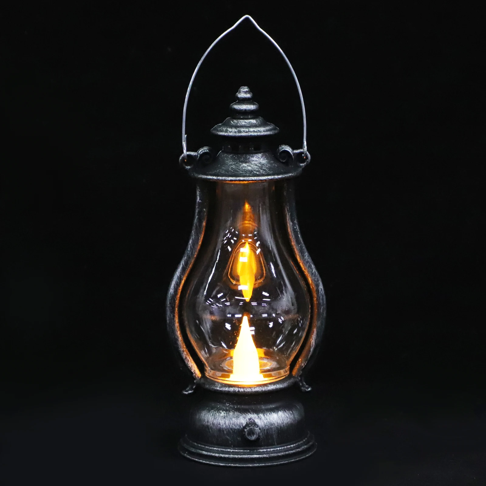 

2Pcs Electronic LED Lamps Retro Hanging Decorative Light Multipurpose Scene Decoration Vintage Pendant Lamp