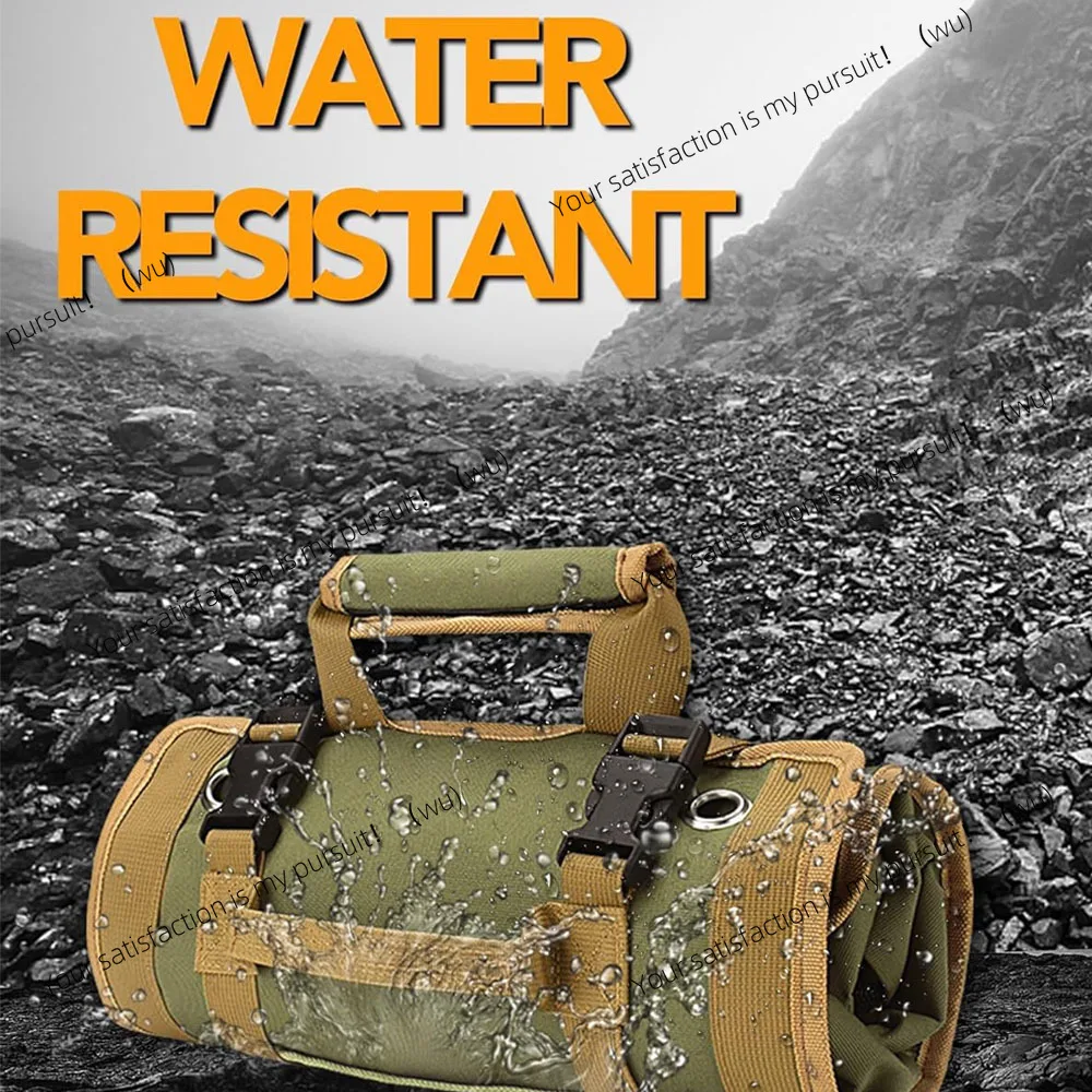 Kit de herramientas de lona, bolsa de almacenamiento duradera para mantenimiento de electricista de carpintería, bolsa de herramientas para coche con rodillo, bolsa de Hardware