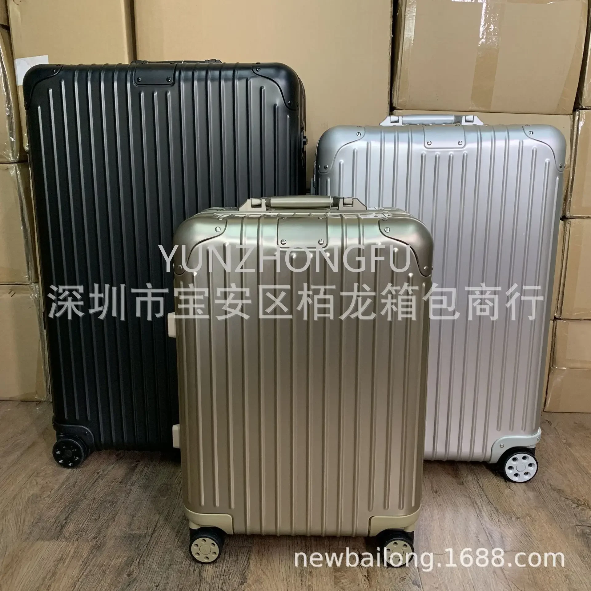 Original Aluminum Magnesium Alloy 925 Classic Trolley Case, Metal Trunk Sports Version, Can Be Checked