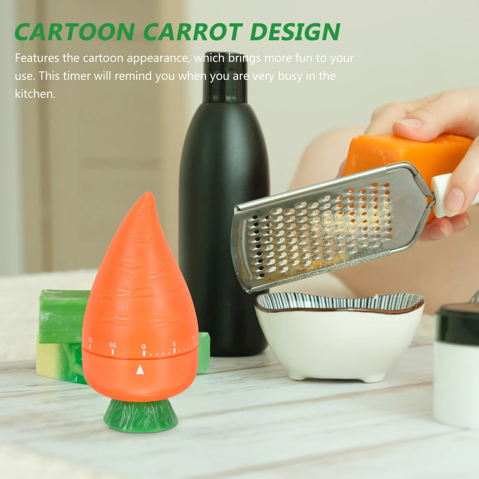 

2pcs Carrot Mechanical Kitchen Cooking Timer For Kids Egg Baking Shower Classroom Countdown Timer Kitchen Timers For Cooking