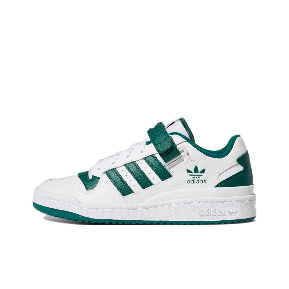 Adidas Originals FORUM Low Leather Comfortable Cushioning Low top Skateboard Shoes Unisex White Green GY5835