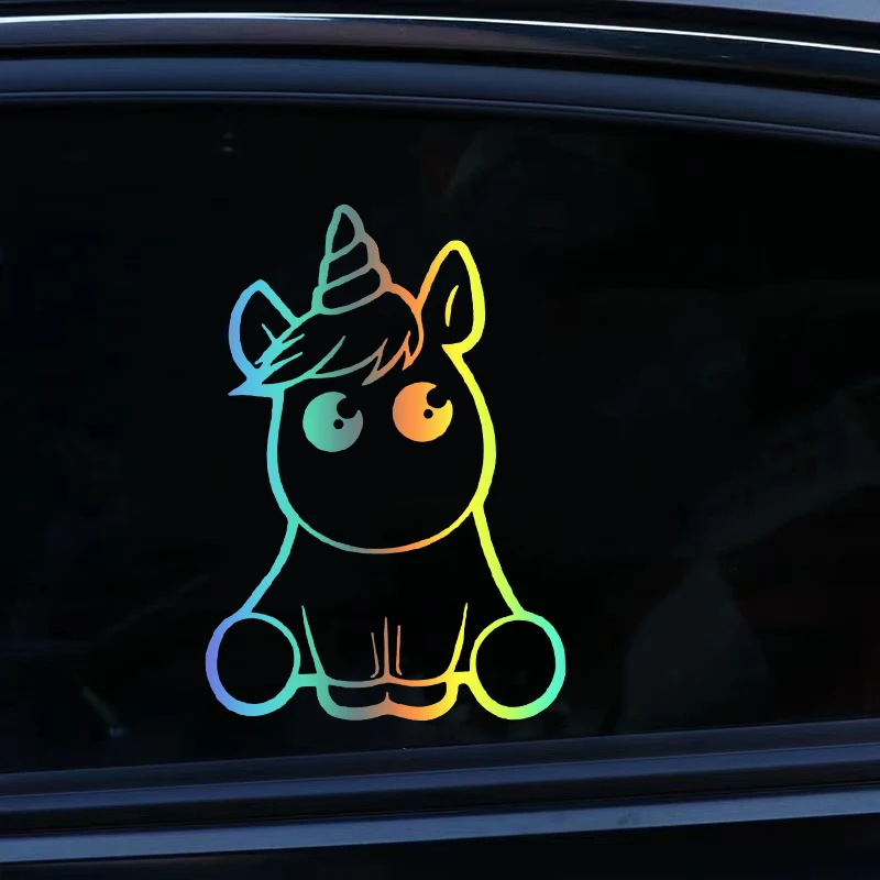 

Die-Cut Vinyl Decal Unicorn Car Sticker Waterproof Auto Decors on Car Body Bumper Rear Window Laptop Choose Size 41330#