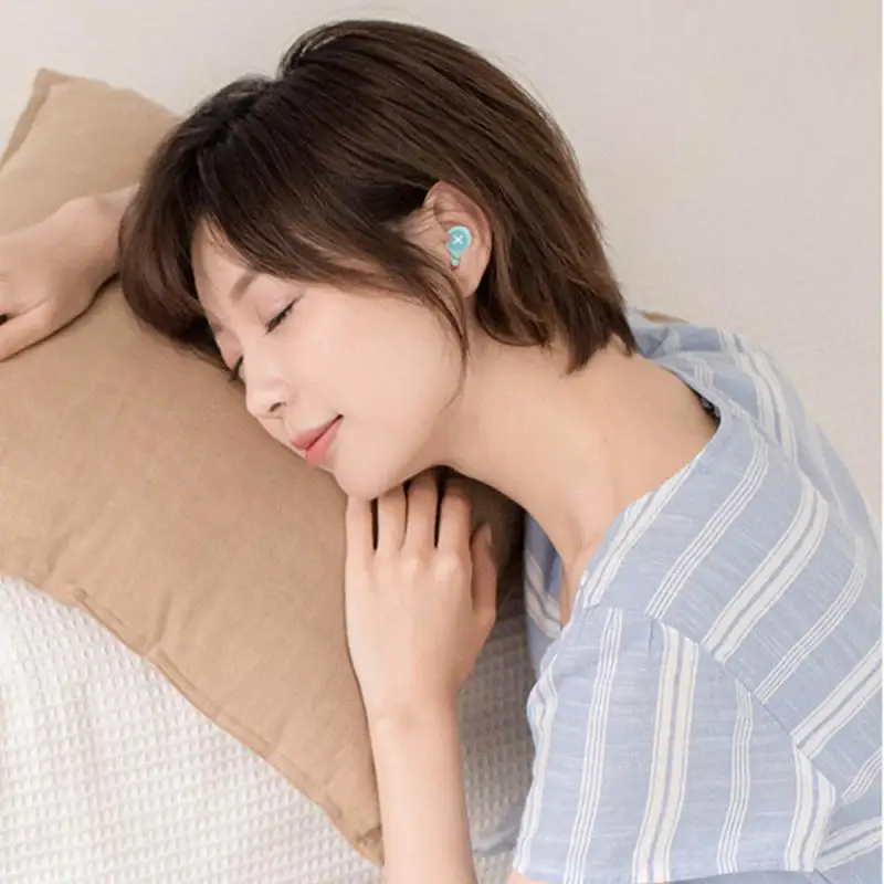 For Sleep Special Mute Soft Slow Rebound Anti Snore Protection Earplugs Soundproof Sleeping Ear Plugs Noise Reduction Red Small