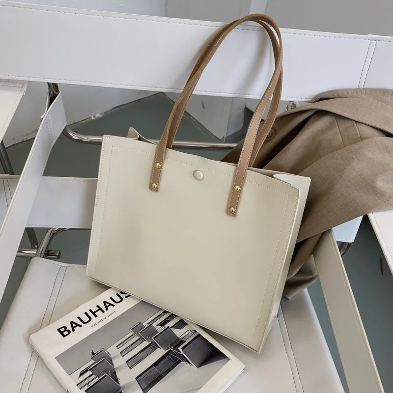 

Casual Big Bag for Women 2025 New Trendy Fashion Versatile Shoulder Bag Large Capacity Simple Tote Bag