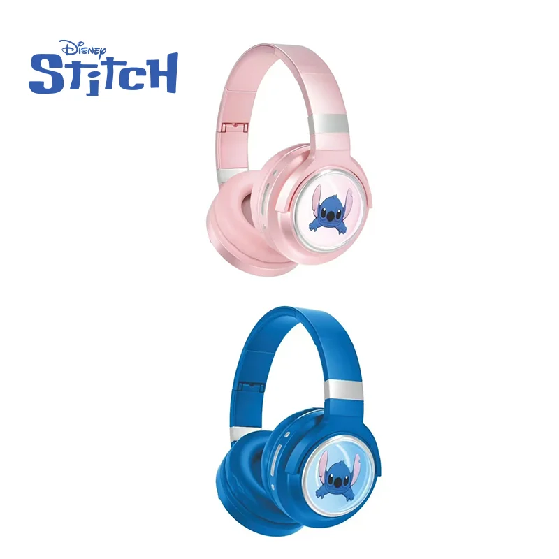 

Disney Stitch Headphones Bluetooth Wireless Stereo Gaming Headset Over-ear Foldable Computer Earphones Noise Reduction AN-700