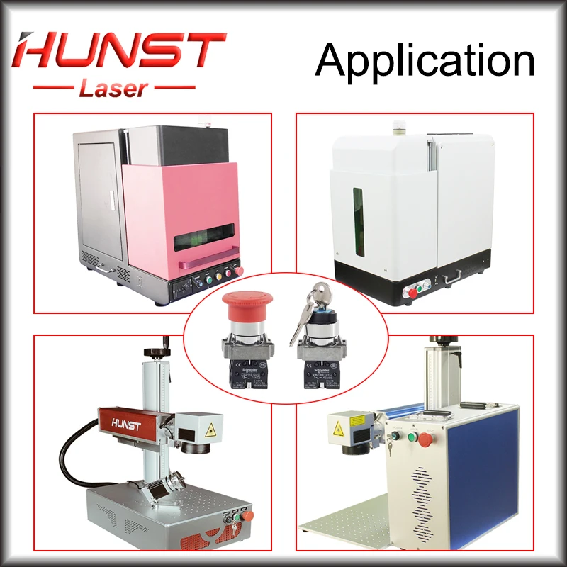 Imagem -03 - Hunst Botão de Parada de Emergência Interruptor Chave nc Co2 Gravura a Laser Máquina de Corte Não Ac15 10a