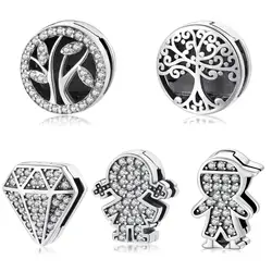 Star Boys Girls 925 Sterling Silver Beautiful clips Beads Fit Original Reflections Charm Bracelet women Jewelry making
