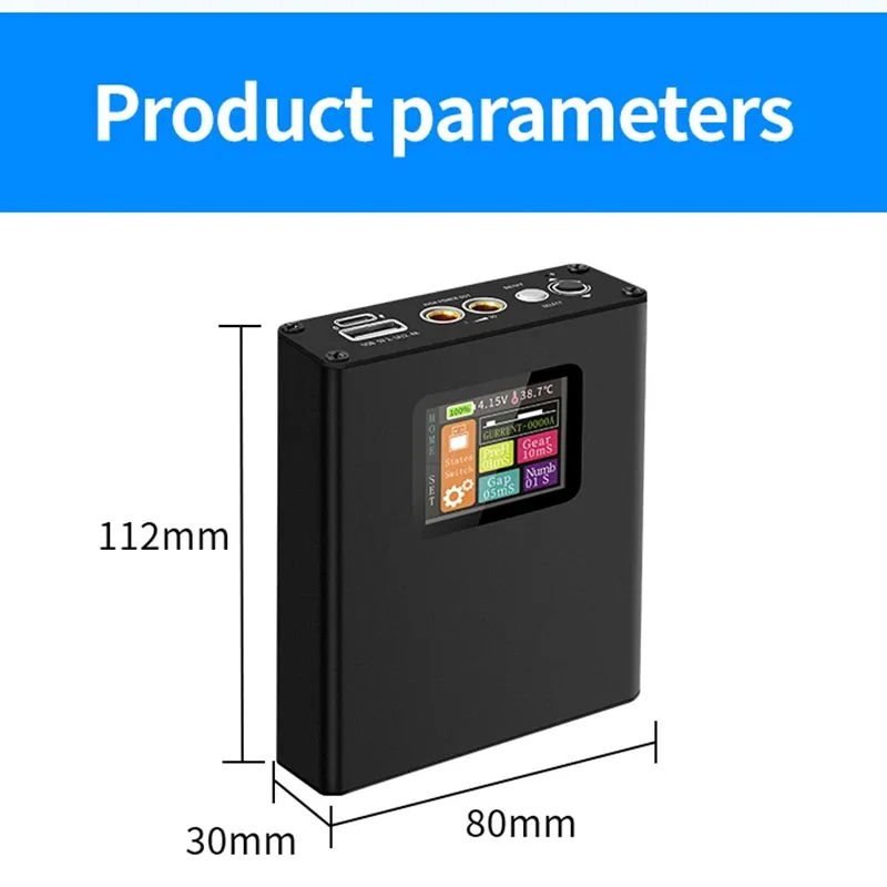 18650 Lithium Battery Digital Display Spot Welder 0.1-0.25MM Nickel Welding Handheld Machine Portable Kit 30 Gear Regulator