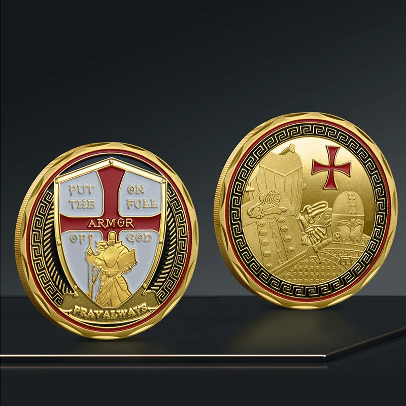 Templar Commemorative Coin Souvenir Divine Knight Armor Collection Coin