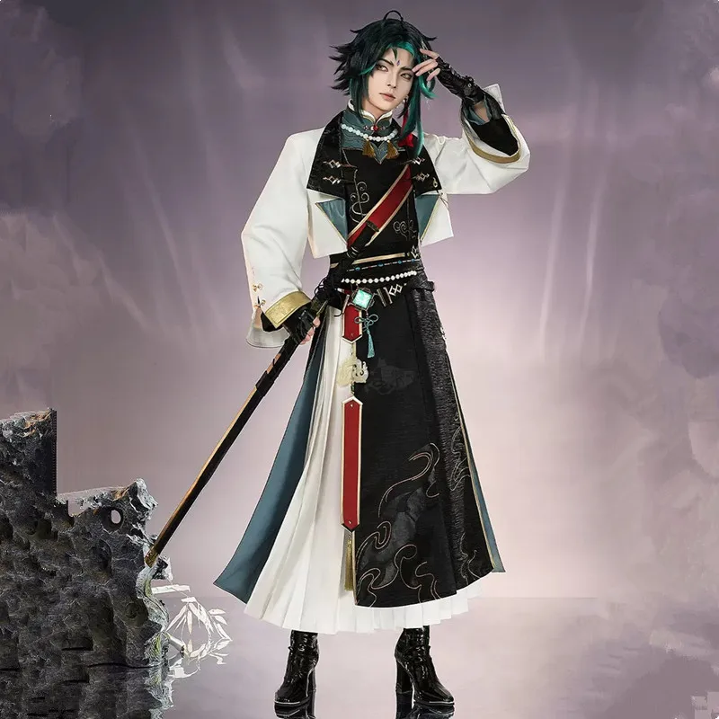 

Xiao Handsome Uniform Genshin Impact Cosplay Costume Fan Style Derivative Clothing Men's Clothing Ancient Costume Sizes S-XL NEW