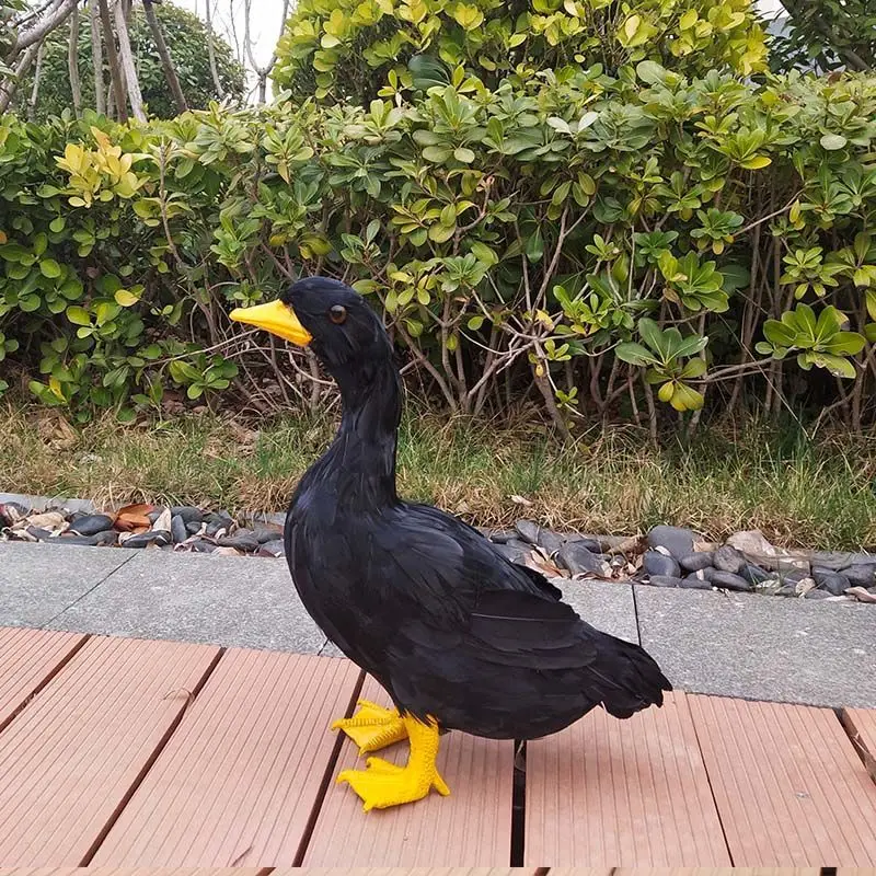 simulation animal foam & feathers large duck model ornament home yard garden decoration y470