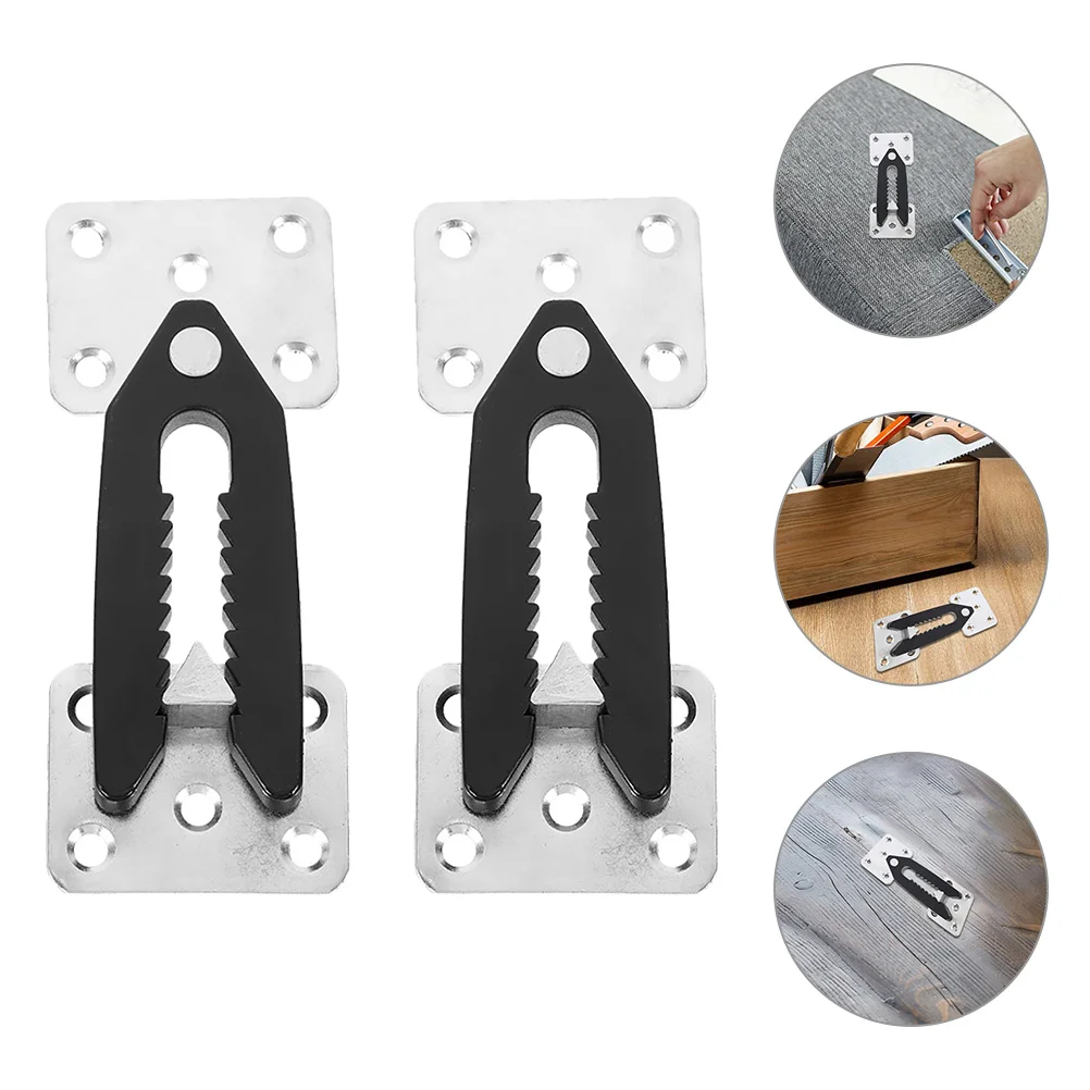 2 Pcs Sofa Buckle for Couch Component Furniture Accessories Snap Steel Fittings