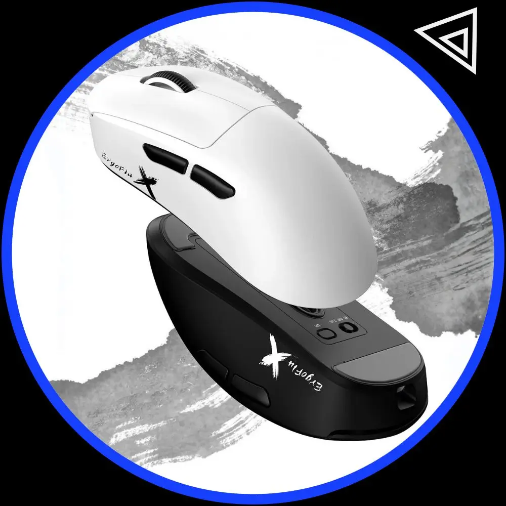 ZORNHER Ergoflux9 Three Mode Wireless Mouse PAW3950 Dual 8KHz Polling Rate Ergonomic FPS Gaming Mouse 57g Lightweight Gift PC