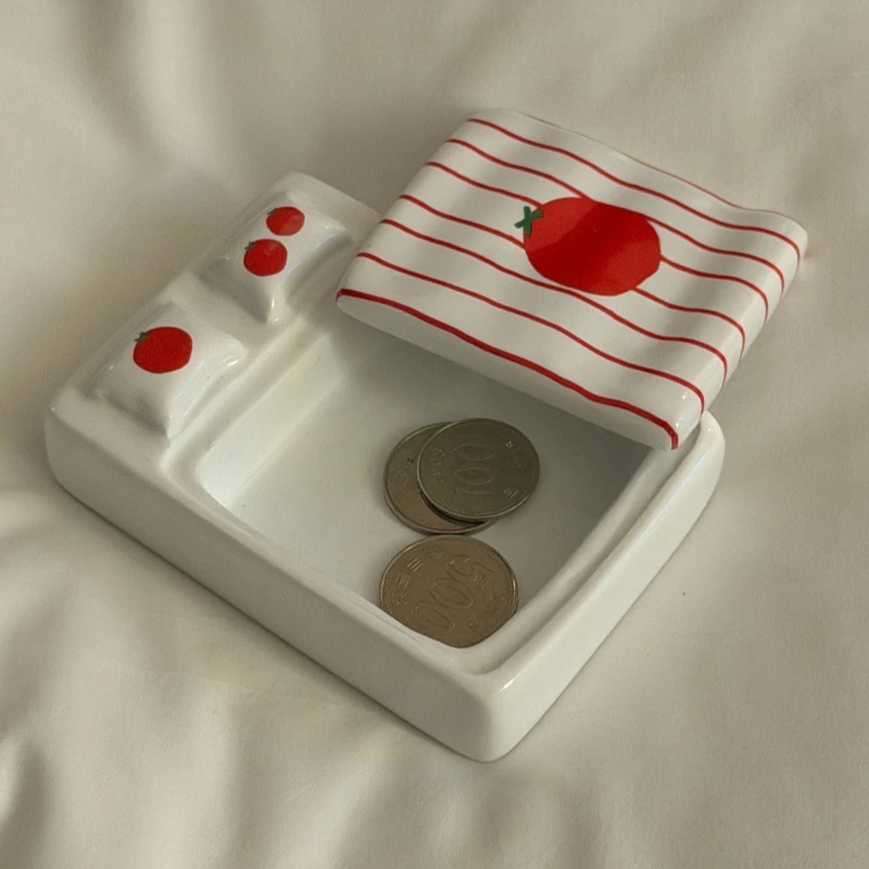 Cute Bed-Shape Jewelry Storage Box,Ins Style Privacy Organizer for Couples, Creative Mini Trinket Holder,Unique Gift for Her Him