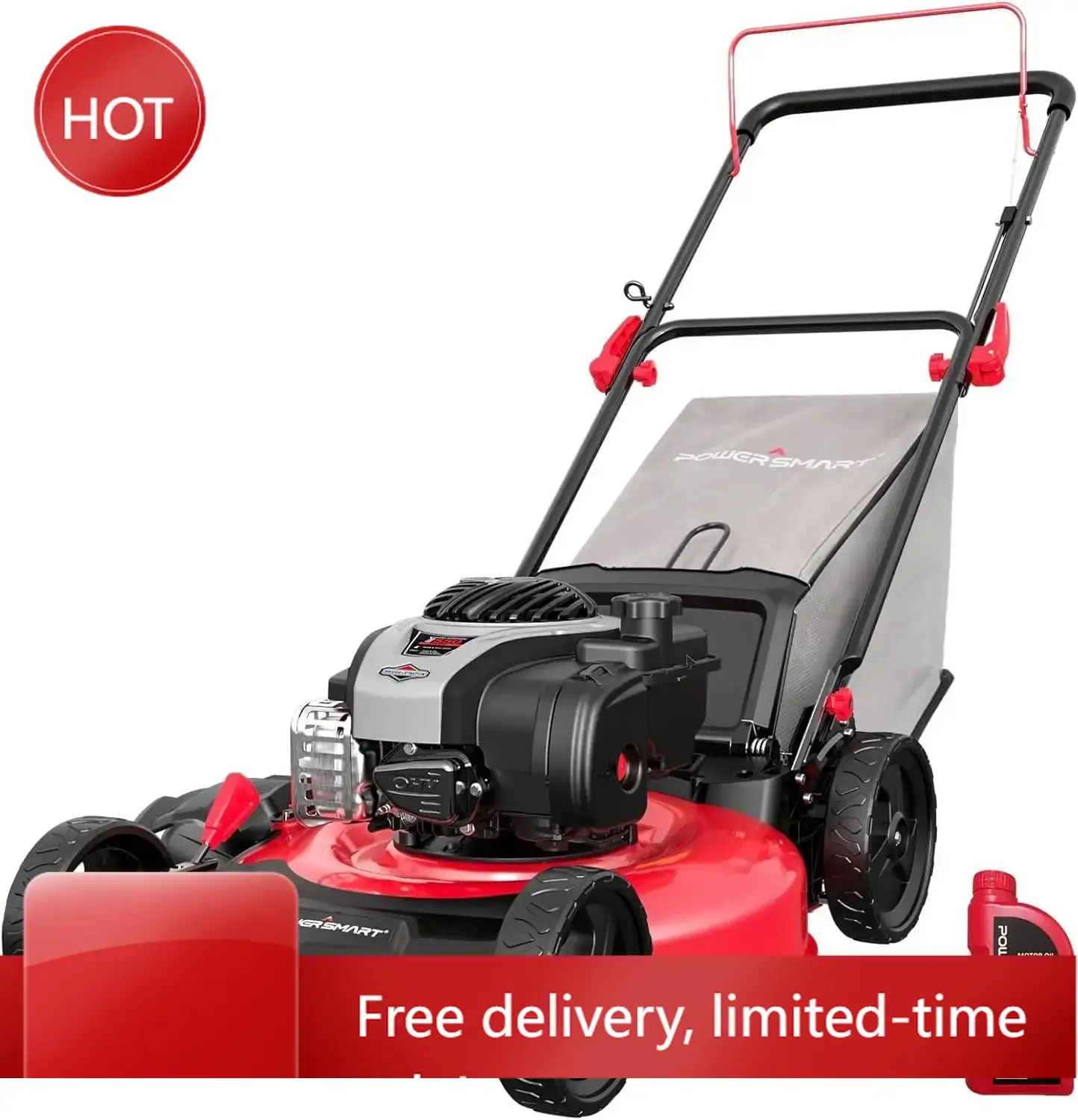 

Горячая распродажа: Настраиваемая газонокосилка-трактор 3-в-1 с двигателем B&S 140 куб. см, принудительным воздушным охлаждением, 6 уровней регулировки высоты, прочная стальная конструкция.