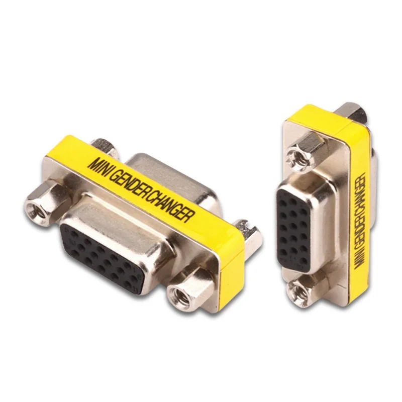 15 Pin VGA Male to Male to Female to Female Gender Changer Convertor 15pin VGA Plug connector Adapter For Computer Monitor