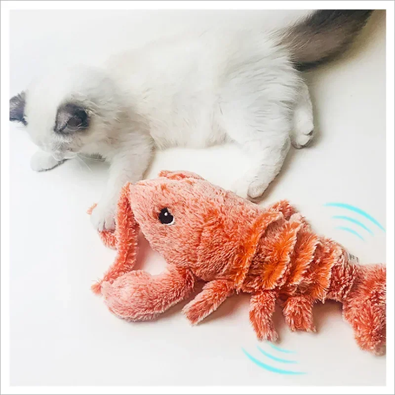 

Pet Cat Toy USB Charging Simulation Electric Dancing Moving Floppy Lobster Cats Toy for Pet Toys Interactive Dog Dropshipping