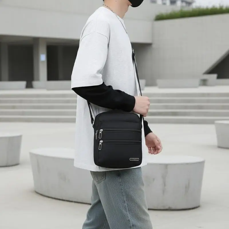 Mens Small Shoulder Bag Mini Crossbody Chest Backpack Lightweight Carry for Office School Trips