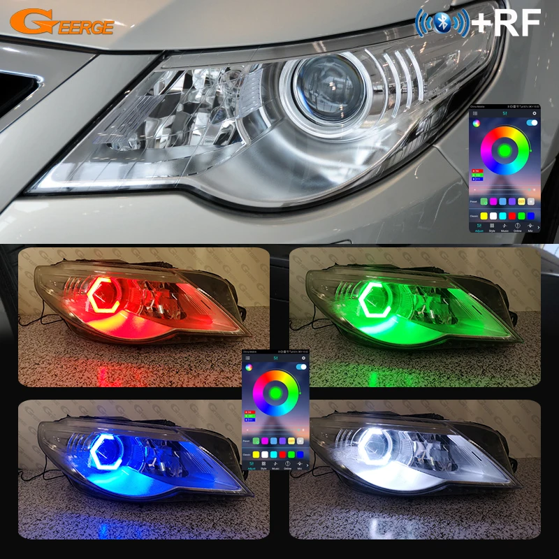 

For Volkswagen VW Passat CC RF Remote Bluetooth-compatible APP Ultra Bright Multi Color RGB LED Angel Eyes Hex Halo Rings Light