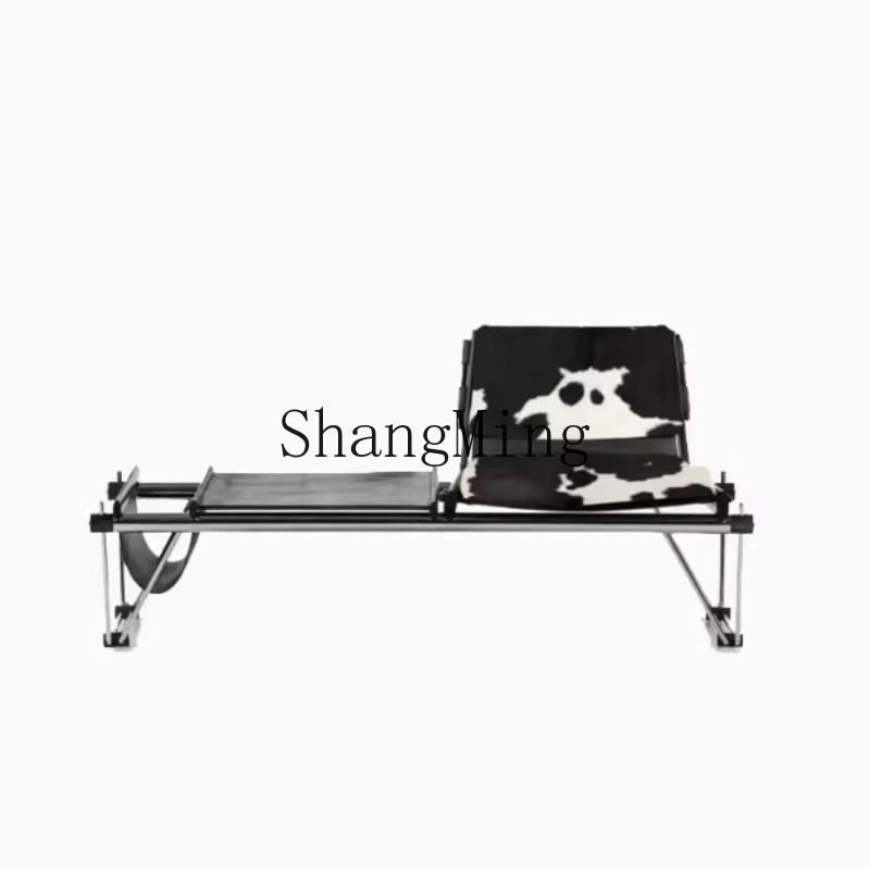

FG medieval leisure chair retro bench milk cowhide coffee book chair