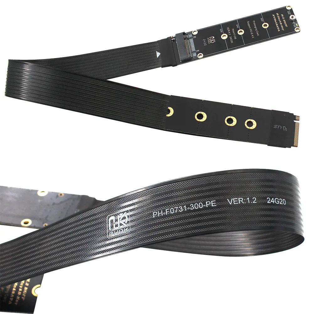 

M.2 NVME NGFF M-Key SSD Extension Cable Support PCle4.0 M.2 NVMe SSD Extension Cable for M.2 2230 2242 2260 2280 SSD