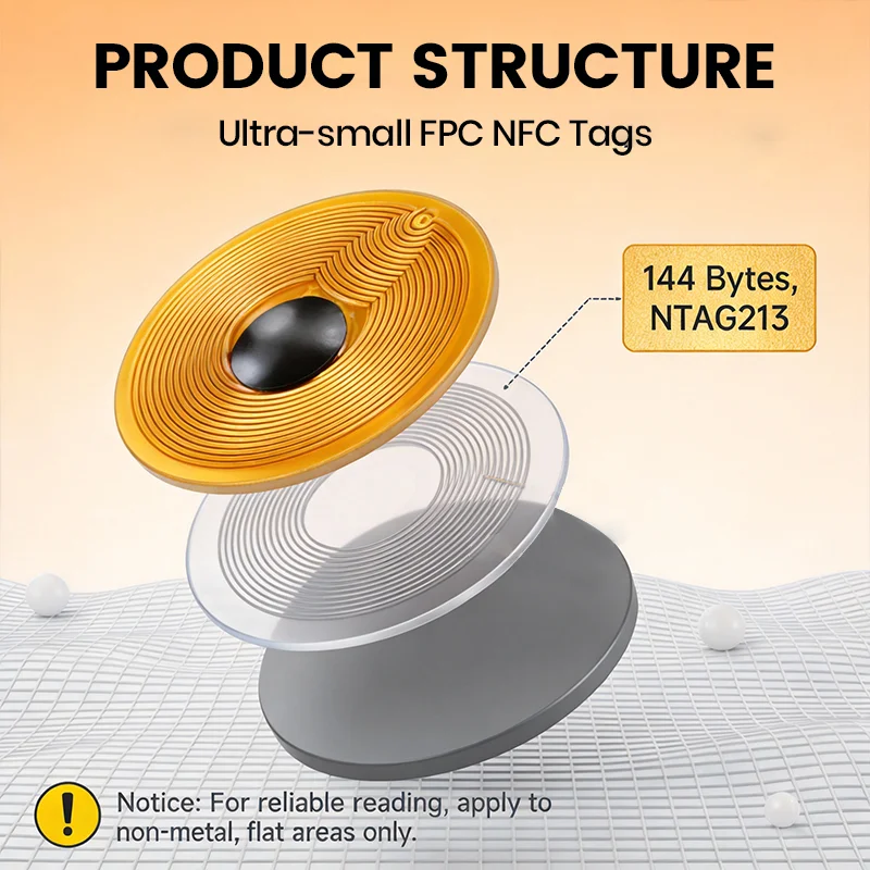 8mm Round FPC NFC Tag NTAG213  - Body Jewelry Websites ulasan dan harga