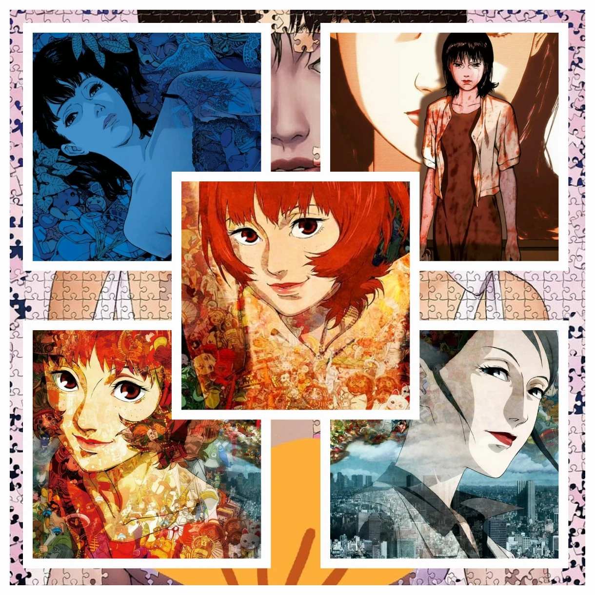 DIY película de Anime de pimentón pintura de diamante de taladro completo película de dibujos animados japoneses Kit de punto de cruz imágenes bordadas mosaico decoración del hogar