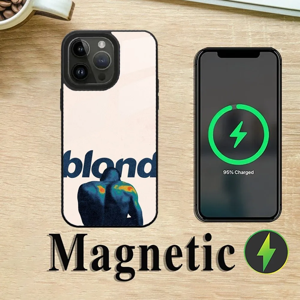 F-Frank Ocean B-Blonde Phone Case For iPhone 16,15,14,13,12,11,Plus,Pro,Max Mini Magsafe Magnetic Wireless Charging