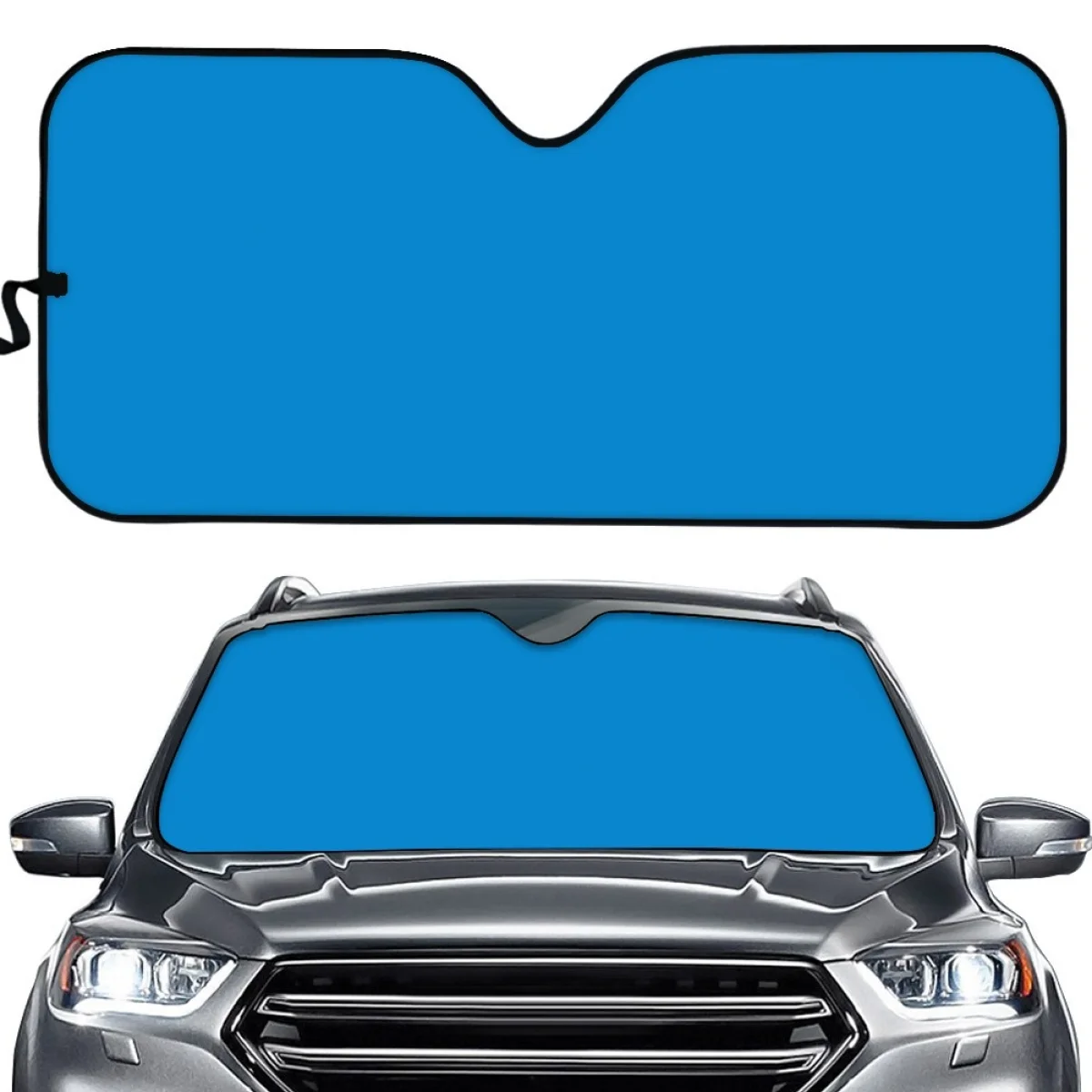 Simple Solid Color Design Car Sun Shade Auto Accessories UV Protect Universal Windshield Sun Visor Covers Fits Most of Vehicles