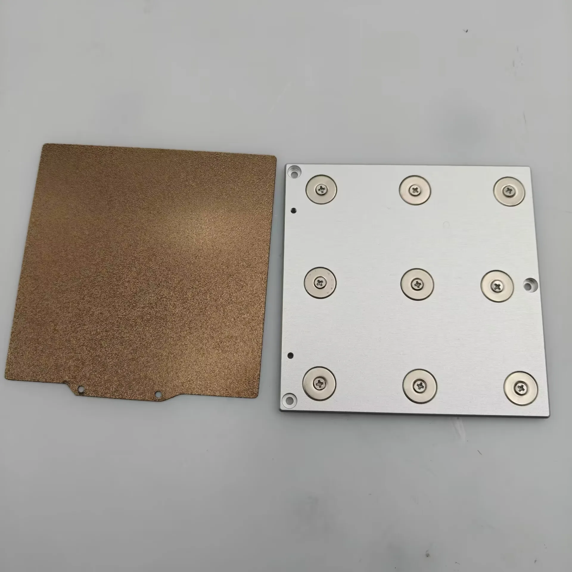 Funssor 1pcs120x120mm  V 0 3D printer MIC6 aluminum magnet build plate V0 Ultem PEI spring sheet upgrade kit