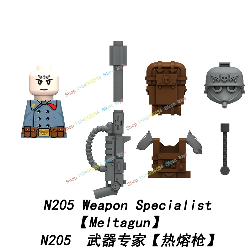 Military Game Characters Pyro Soldier Sergeant Building Blocks Action Figures MOC Accessories Helmet Weapon Kids Toys N201-208