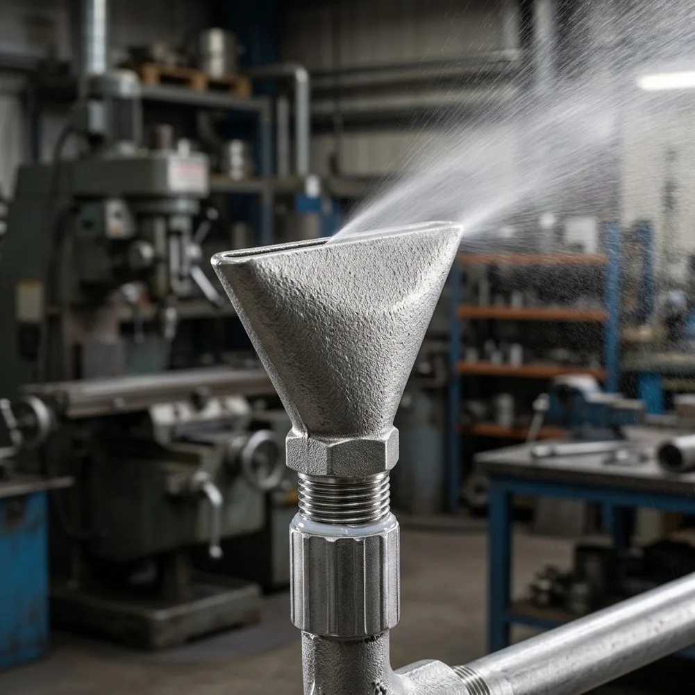 Robust Stainless Steel for fan Nozzle Capable of Withstanding Elevated Temperatures During Extended Industrial Process Cycles