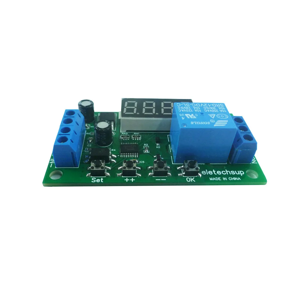 

KC23C01 DC 5V 12V 24V Delay Relay Module 1-Channel Multifunction Pulse Counter Switch Adjustable Timer Delay On/Off Relay Module