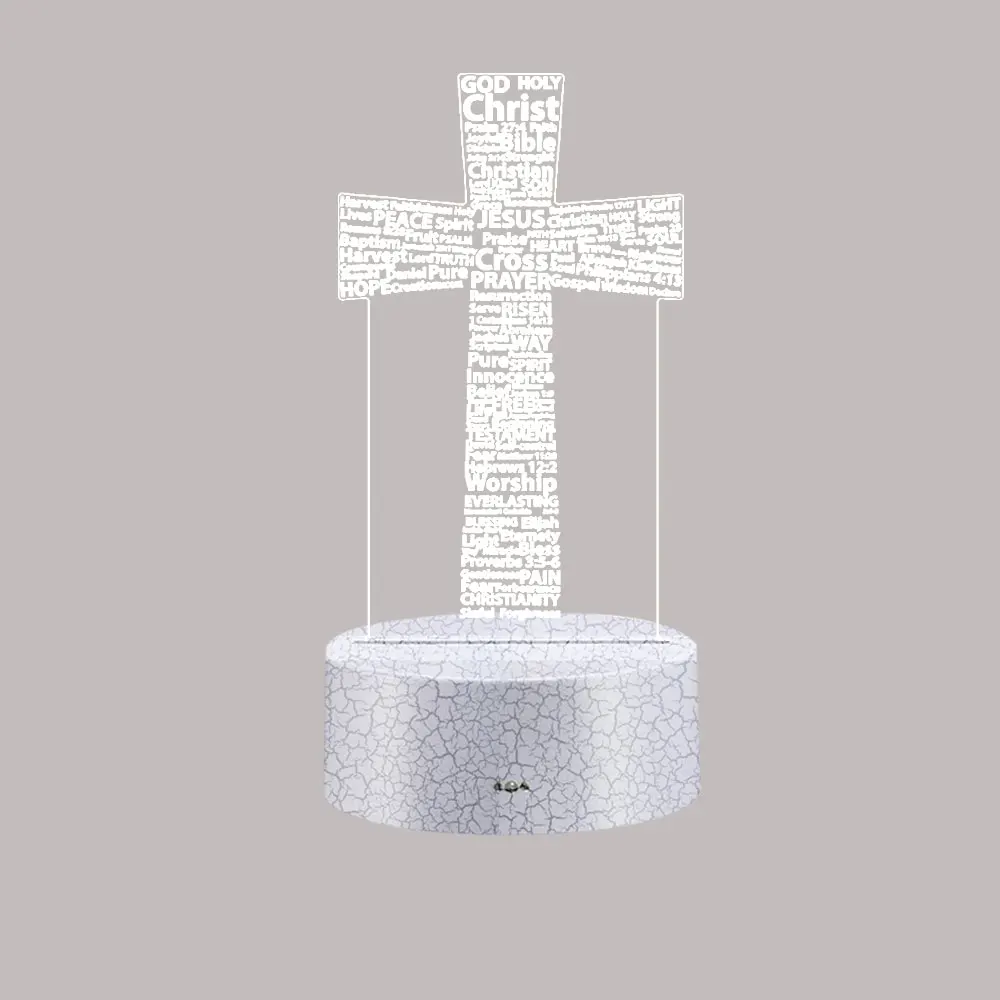 1PC trim panel Christ Cross Family Church Prayer Decoration ChurchLuminous Lighting Souvenir