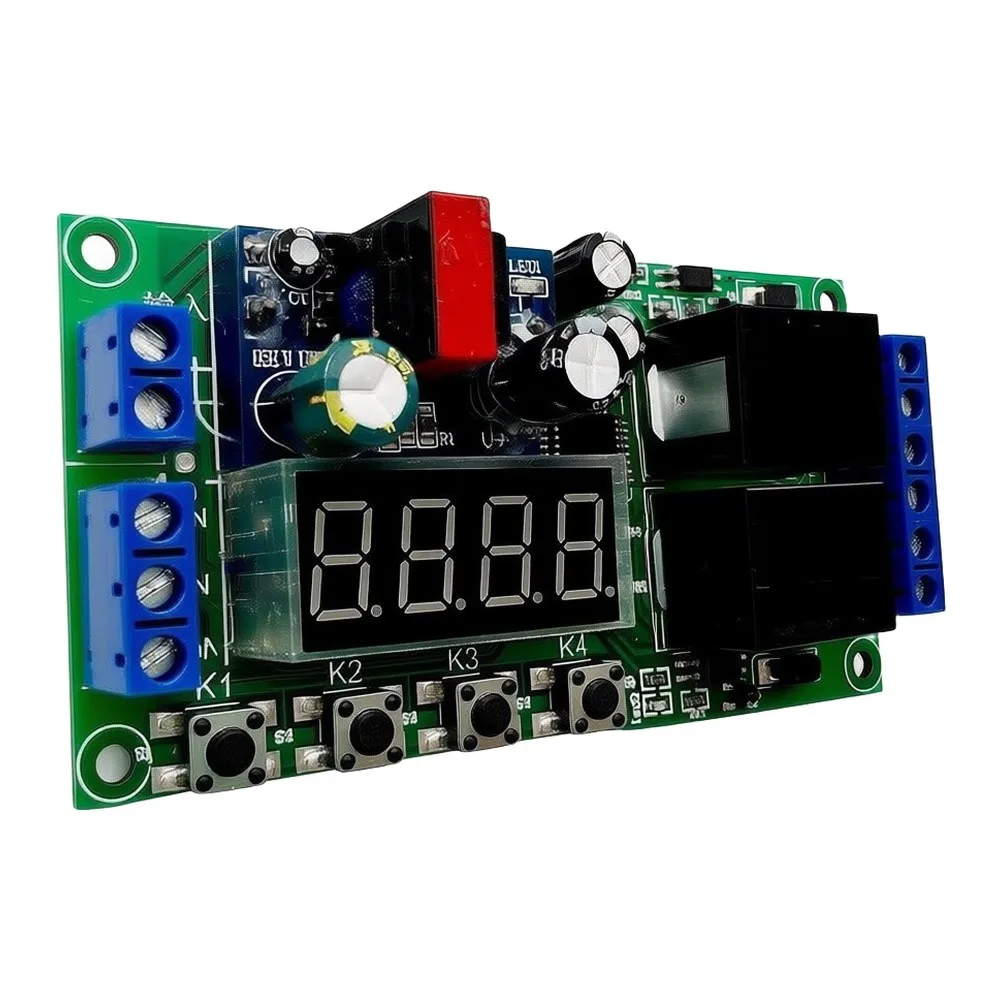 Programmable Dual Switch Module 220V AC with 38 Timing Digital Display Interface and Two Isolated Output Channels