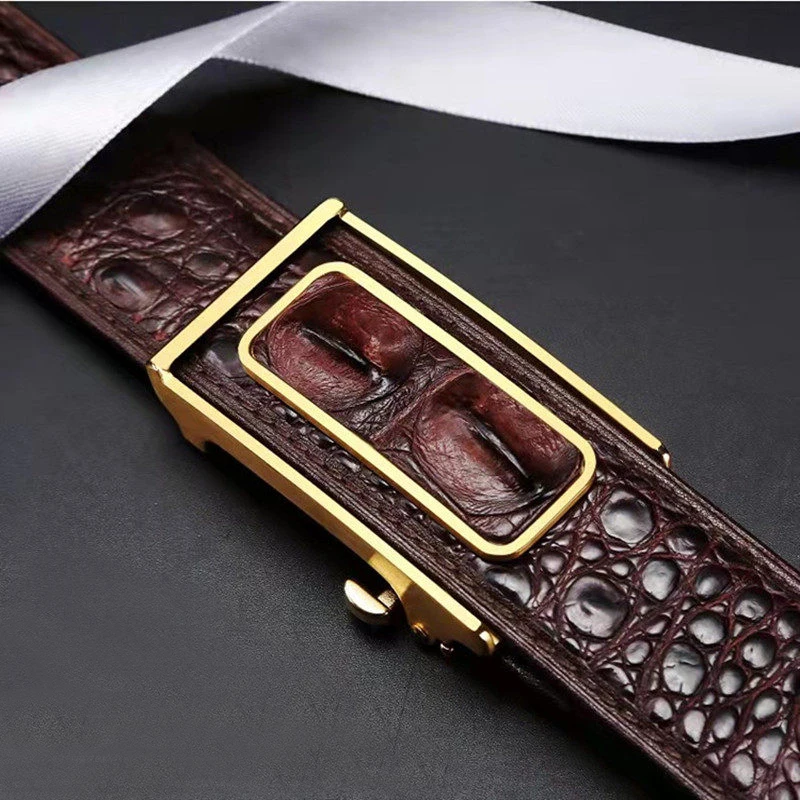 Real Crocodile Belts for Men Alligator Genuine Leather Luxury Brand Strap Male Buckle Belt Vintage for Jeans Cintos Dropshipping
