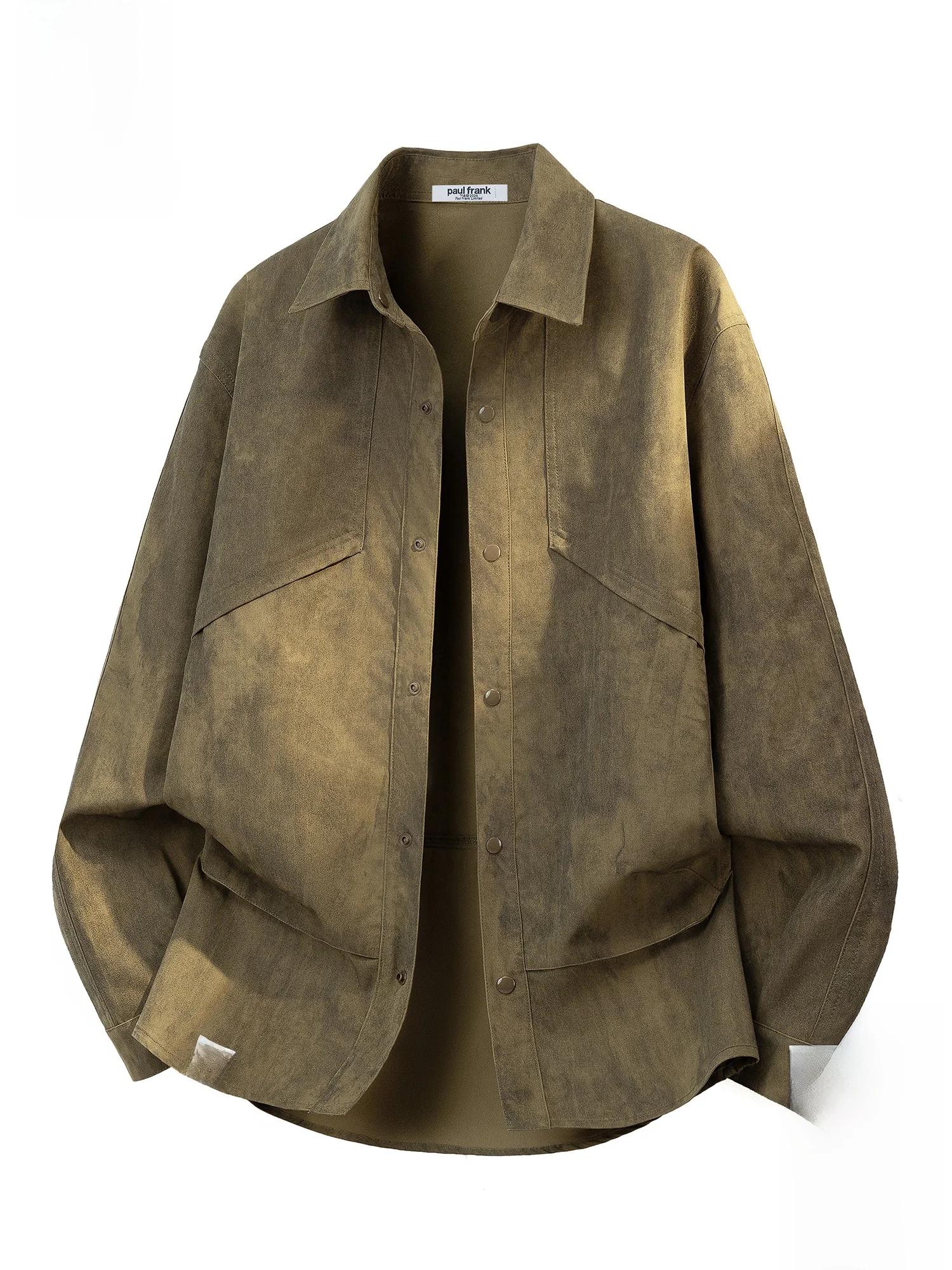 

PaulFrank Spring New Men's Casual Workwear Jaet Loose Fit Polyester Dyed Deconstructed Collar Monkey Outerwear Coat