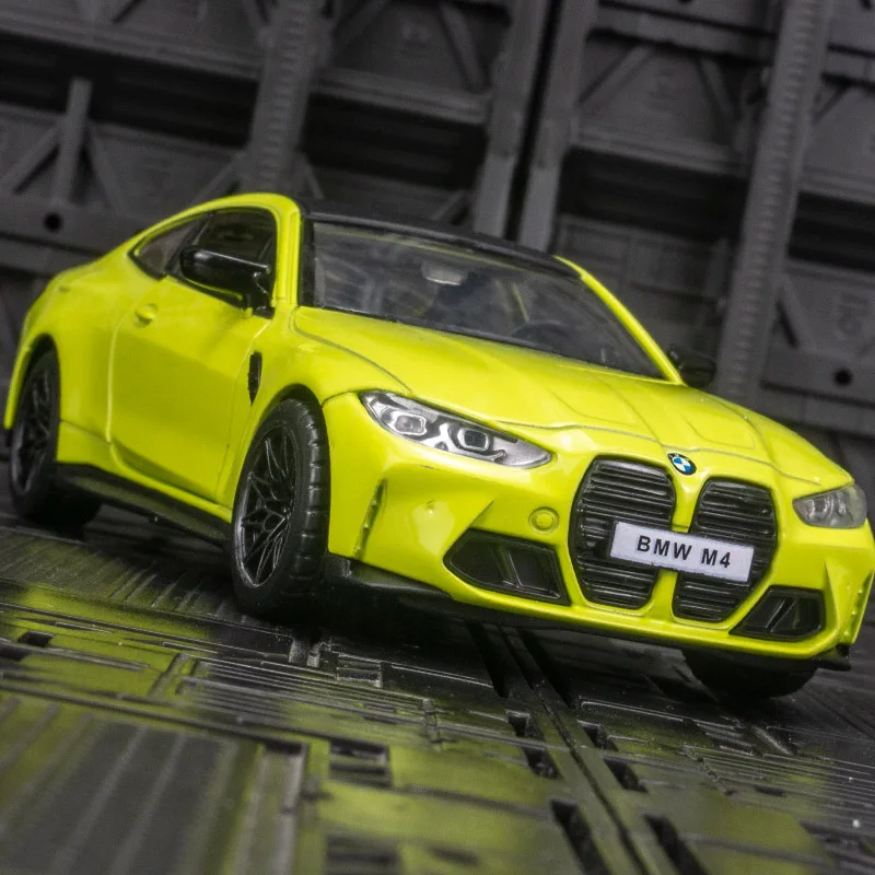 

1:32 simulation BMW M4 G82 alloy car model ornament, collectible, door can be opened, sound and light return, supercar gift